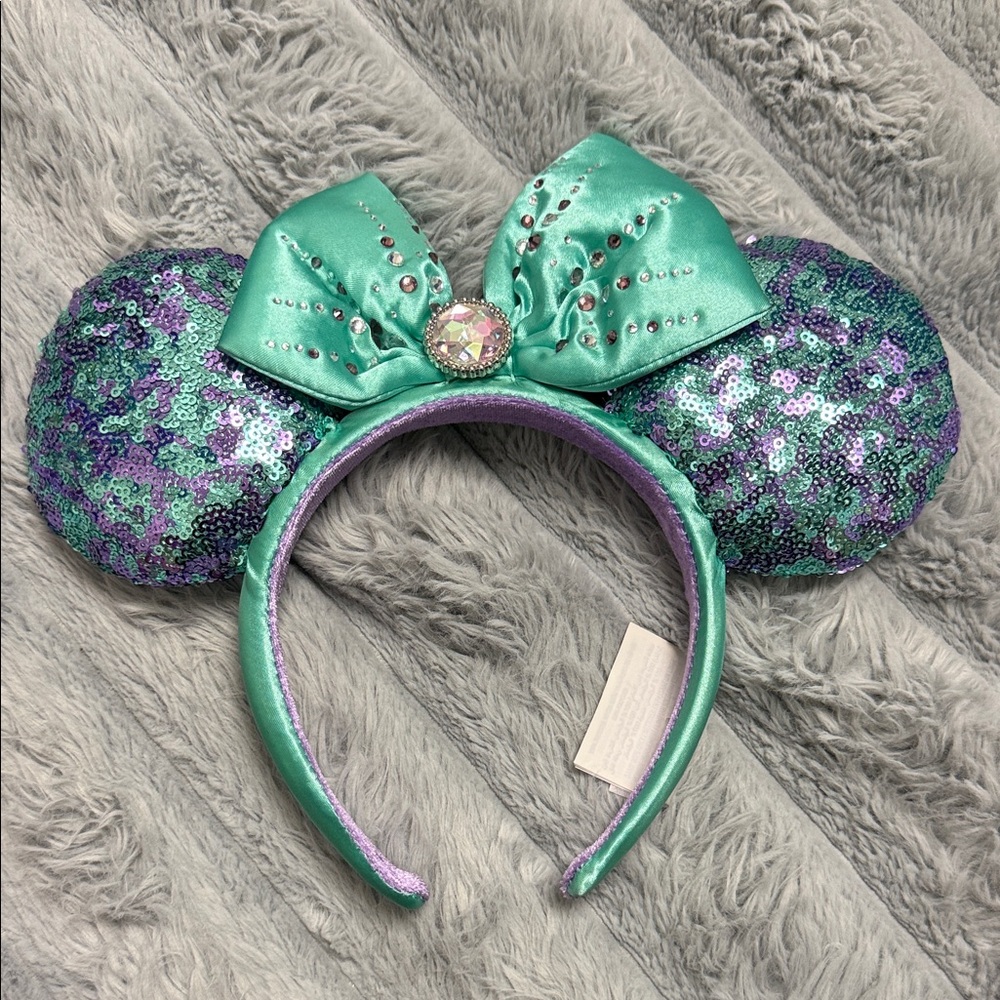 Disney Teal and Purple Sequin Minnie Mouse Ears